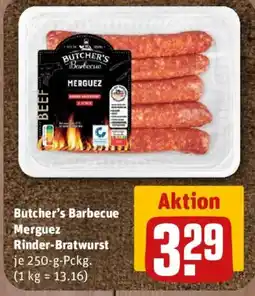 nahkauf Butcher's Barbecue Merguez Rinder-Bratwurst Angebot