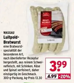 Wasgau WASGAU Luitpold-Bratwurst Angebot