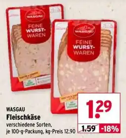 Wasgau WASGAU Fleischkäse Angebot