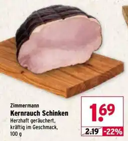 Wasgau Zimmermann Kernrauch Schinken Angebot