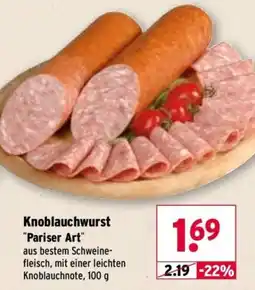 Wasgau Knoblauchwurst "Pariser Art" Angebot