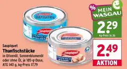 Wasgau Saupiquet Thunfischstücke Angebot