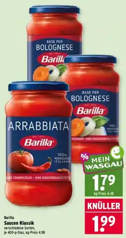 Wasgau Barilla Saucen Klassik Angebot