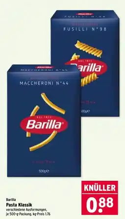Wasgau Barilla Pasta Klassik Angebot