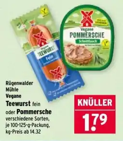 Wasgau Rügenwalder Mühle Vegane Teewurst fein Angebot