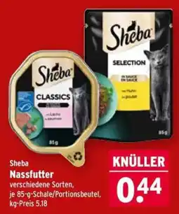Wasgau Sheba Nassfutter Angebot
