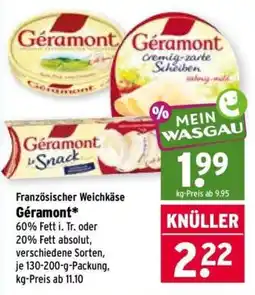 Wasgau Géramont Französischer Weichkäse Angebot
