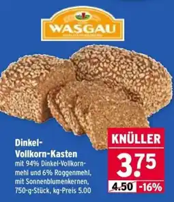 Wasgau WASGAU Dinkel-Vollkorn-Kasten Angebot