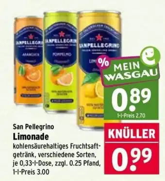 Wasgau San Pellegrino Limonade Angebot