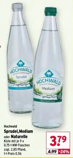 Wasgau Hochwald Sprudel,Medium Angebot