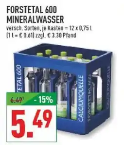 Marktkauf FORSTETAL 600 MINERALWASSER Angebot