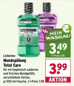 Wasgau Listerine Mundspülung Total Care Angebot