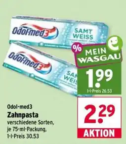 Wasgau Odol-med3 Zahnpasta Angebot