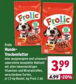 Wasgau Frolic Hunde-Trockenfutter Angebot