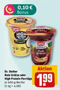 nahkauf Dr. Oetker Rote Grütze oder High Protein Porridge Angebot