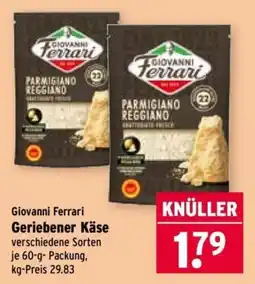 Wasgau Giovanni Ferrari Geriebener Käse Angebot