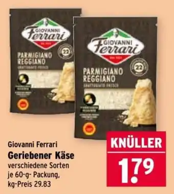 Wasgau Giovanni Ferrari Geriebener Käse Angebot