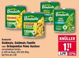 Wasgau Bonduelle Goldmais, Goldmais Familie oder Grüngemüse Feine Auslese Angebot