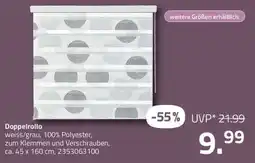 ROLLER Doppelrollo weiss/grau Angebot