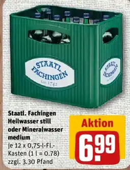 nahkauf Staatl. Fachingen Heilwasser still oder Mineralwasser medium Angebot