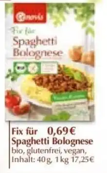 Wasgau Carnovis Fix für Spaghetti Bolognese Angebot