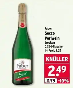 Wasgau Faber Secco Perlwein trocken Angebot