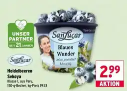 Wasgau SanLucar Heidelbeeren Sekoya Angebot