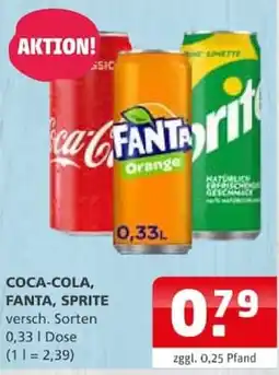 Getränke Quelle Coca-Cola, Fanta, Sprite Angebot