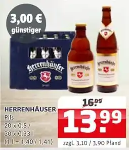 Getränke Quelle HERRENHÄUSER Pils Angebot