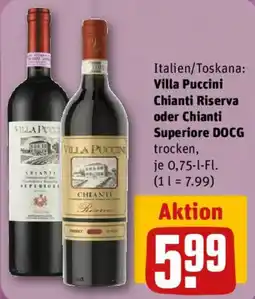 nahkauf Villa Puccini Chianti Riserva oder Chianti Superiore DOCG Angebot