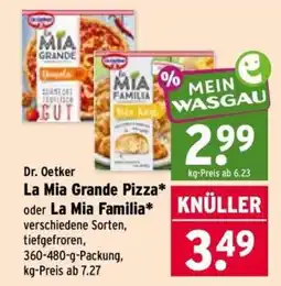 Wasgau Dr. Oetker La Mia Grande Pizza* oder La Mia Familia* Angebot
