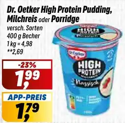 Simmel Dr. Oetker High Protein Pudding, Milchreis oder Porridge Angebot