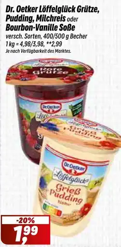 Simmel Dr. Oetker Löffelglück Grütze, Pudding, Milchreis oder Bourbon-Vanille Soße Angebot