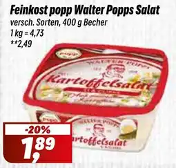 Simmel Feinkost popp Walter Popp's Salat Angebot