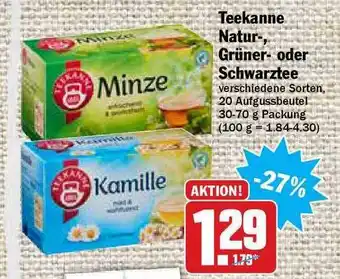 Hit Teekane Natur-, Grüner- Oder Schwarztee Angebot