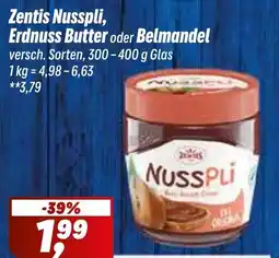 Simmel Zentis Nusspli, Erdnuss Butter oder Belmandel Angebot