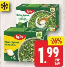 NP Discount iglo Würz-Spinat mit Zwiebeln Angebot