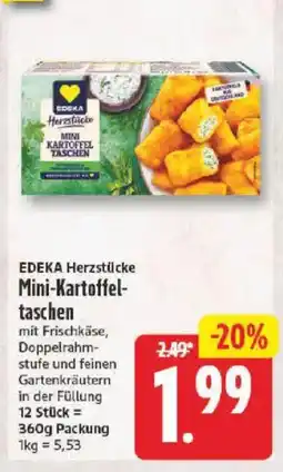NP Discount EDEKA Herzstücke Mini-Kartoffeltaschen Angebot