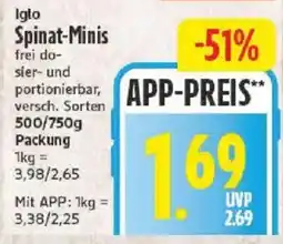 NP Discount Iglo Spinat-Minis Angebot