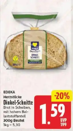 NP Discount EDEKA Herzstücke Dinkel-Schnitte Angebot