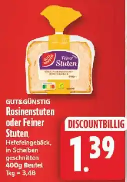 NP Discount GUT&GÜNSTIG Rosinenstuten oder Feiner Stuten Angebot