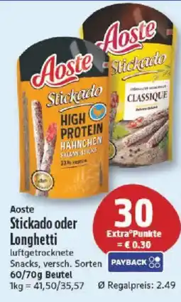 NP Discount Aoste Stickado oder Longhetti Angebot