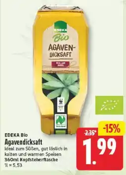 NP Discount EDEKA Bio Agavendicksaft Angebot