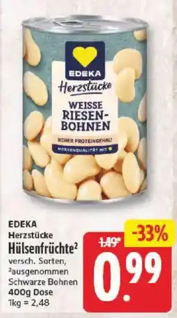 NP Discount EDEKA Herzstücke Weisse Riesen-Bohnen Angebot