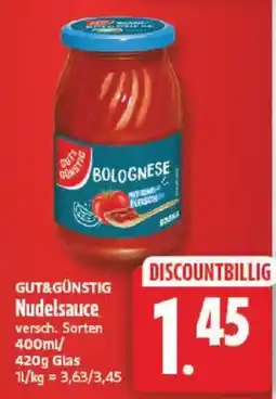 NP Discount GUT&GÜNSTIG Nudelsauce Angebot