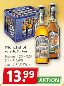 Getränkeland Mönchshof versch. Sorten Angebot
