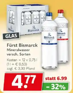 Getränkeland Fürst Bismarck Mineralwasser Angebot