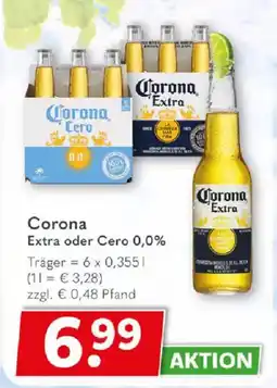 Getränkeland Corona Extra oder Cero 0,0% Angebot