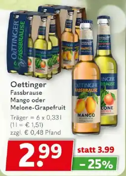 Getränkeland Oettinger Fassbrause Mango Angebot