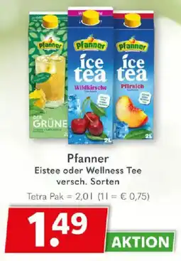 Getränkeland Pfanner Eistee oder Wellness Tee Angebot